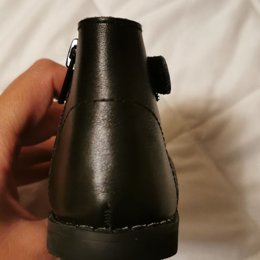 SOLD ON FB- Little Eva Rose & Co Black Leather boots (size 5- baby) - Picture 13 of 14